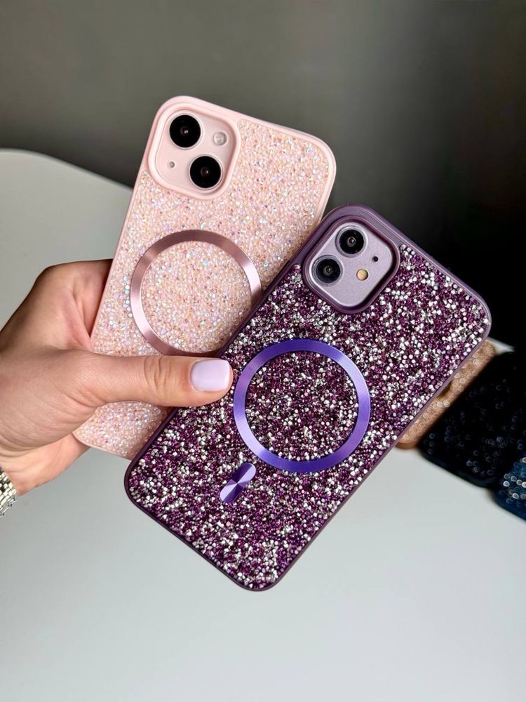 Чохол Swarovski на iphone 11/12/13/14/15/16 pro max MagSafe