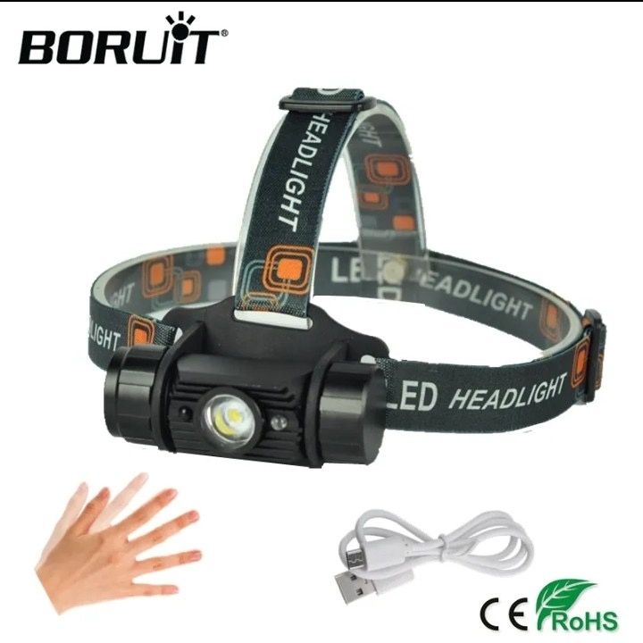 Boruit RJ-020 18650 USB зарядка датчик движения