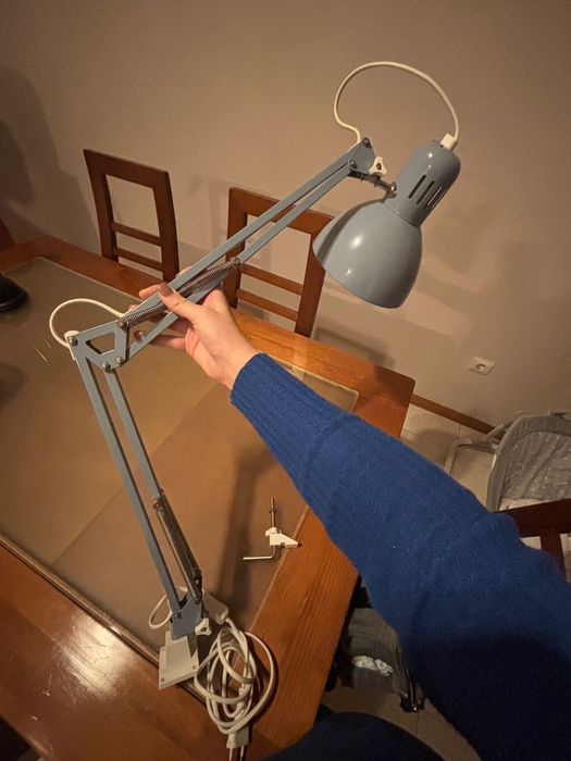 Candeeiro de secretária, azul claro Tertial IKEA