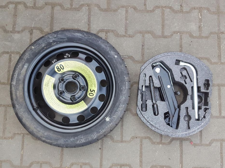 AUDI A3 8P SEAT LEON II ALTEA KOŁO DOJAZDOWE 16 5X112 LEWAREK