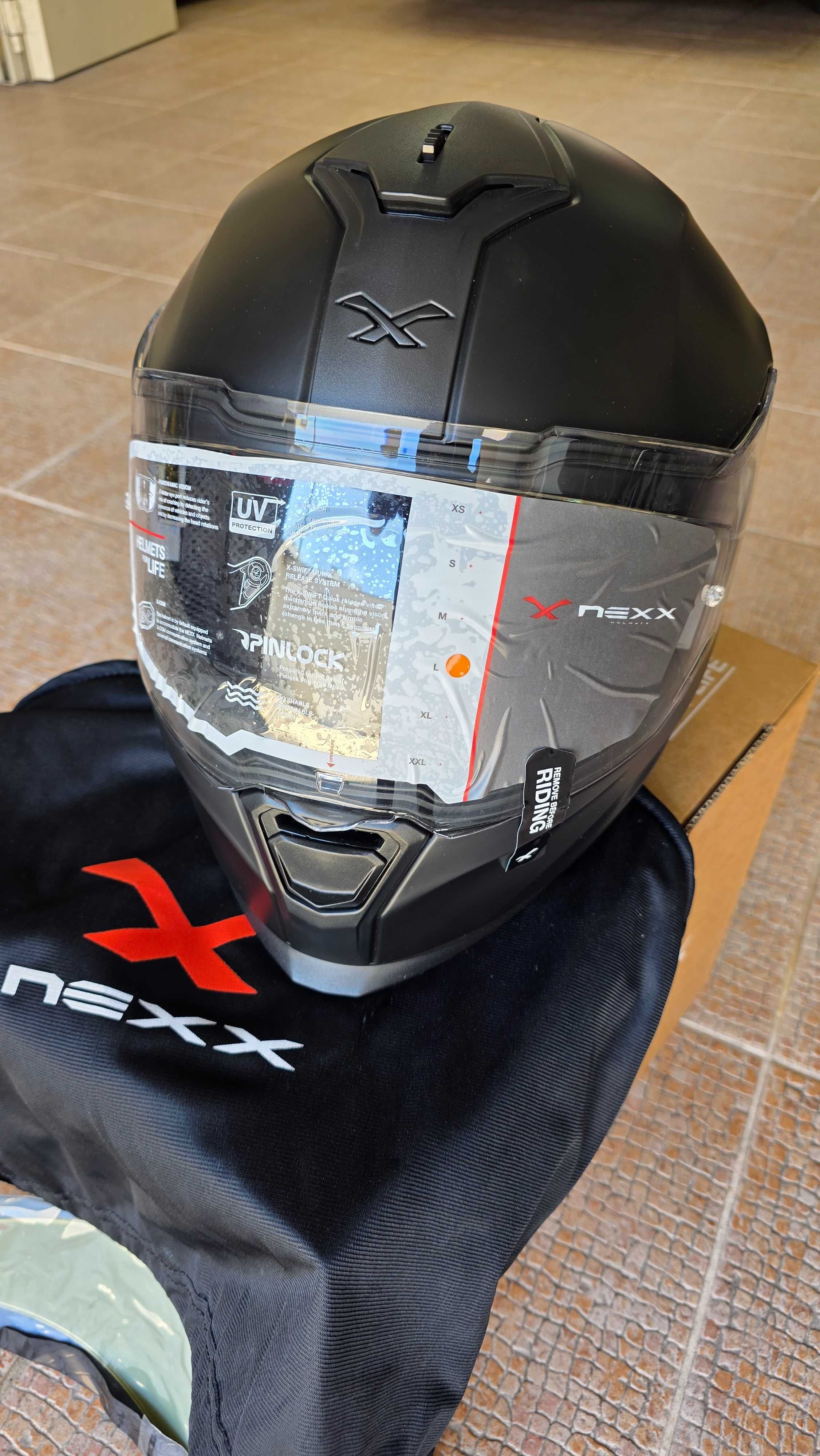 Capacete integral NEXX SX100 NOVO COR: Preto mate - tamanho L