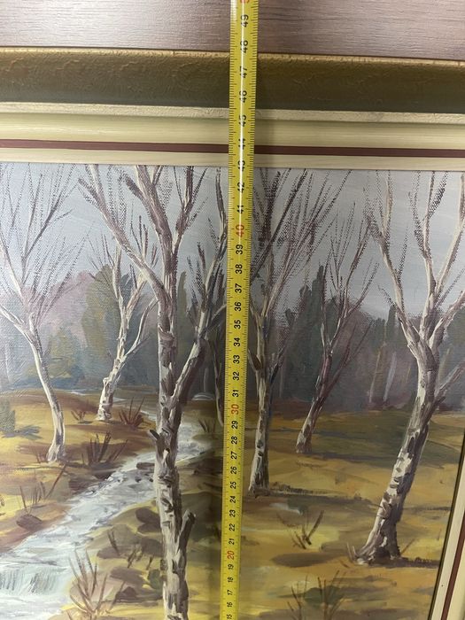 Stary obraz malowany na płótnie