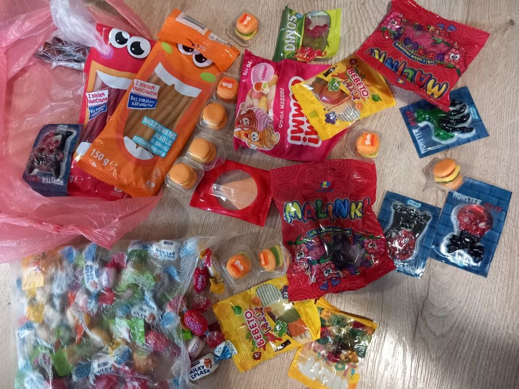 5kg słodyczy: Żelki haribo 2kg czekolady lizaki słodycze mix cukierki