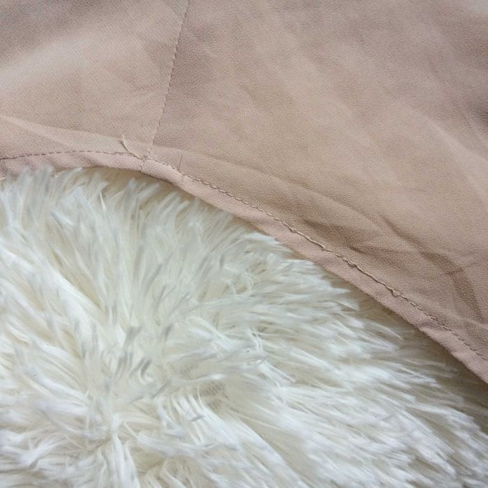 H&M sukienka beż pudrowy róż nude marszczenia elegancka XS 34 S 36