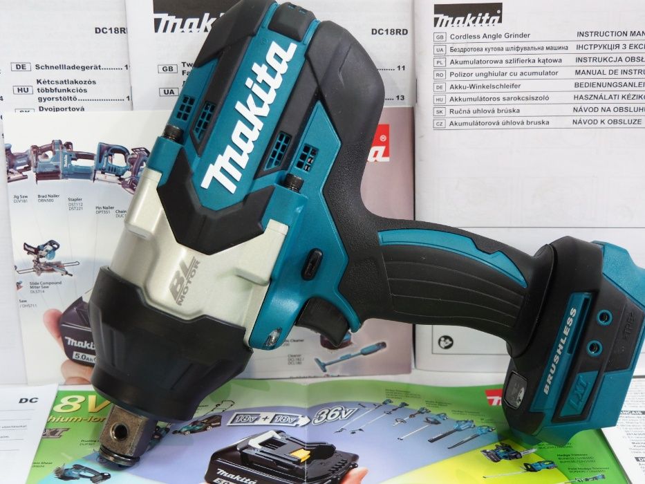 Zestaw MAKITA DTW 1001 klucz udarowy 3/4'' moc 1700Nm bateria 18v 6ah