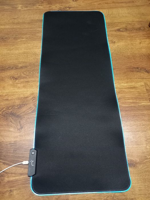 Килимок на стіл для миші компютера з лед підсвіткою