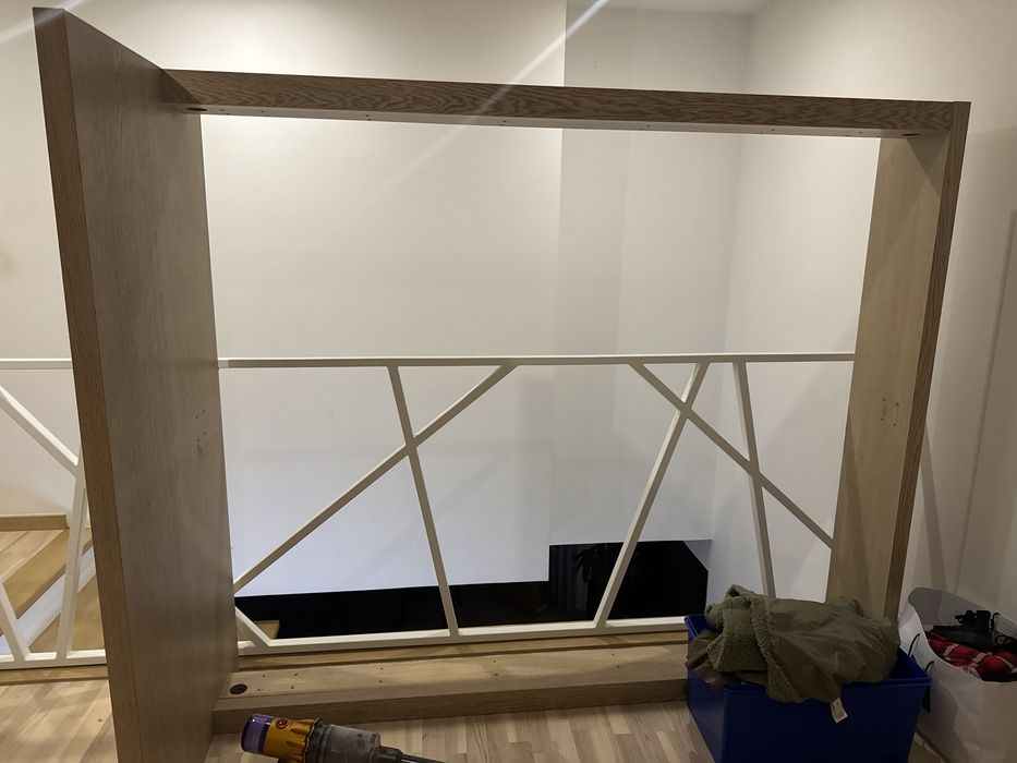 Rama łóżka ikea malm dab bielony