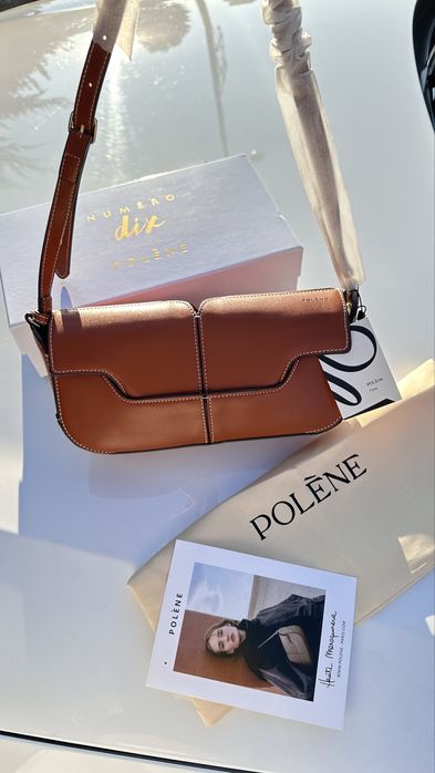 Сумка Polene , розпродаж ! коричнева . на подарунок .сумка guess .