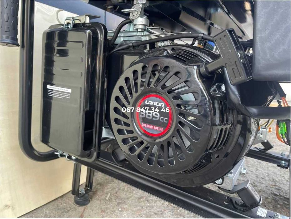 Генератор LONCIN LC6500 (5,5 кВт) Бензин 1 фаза Електростартер Колеса