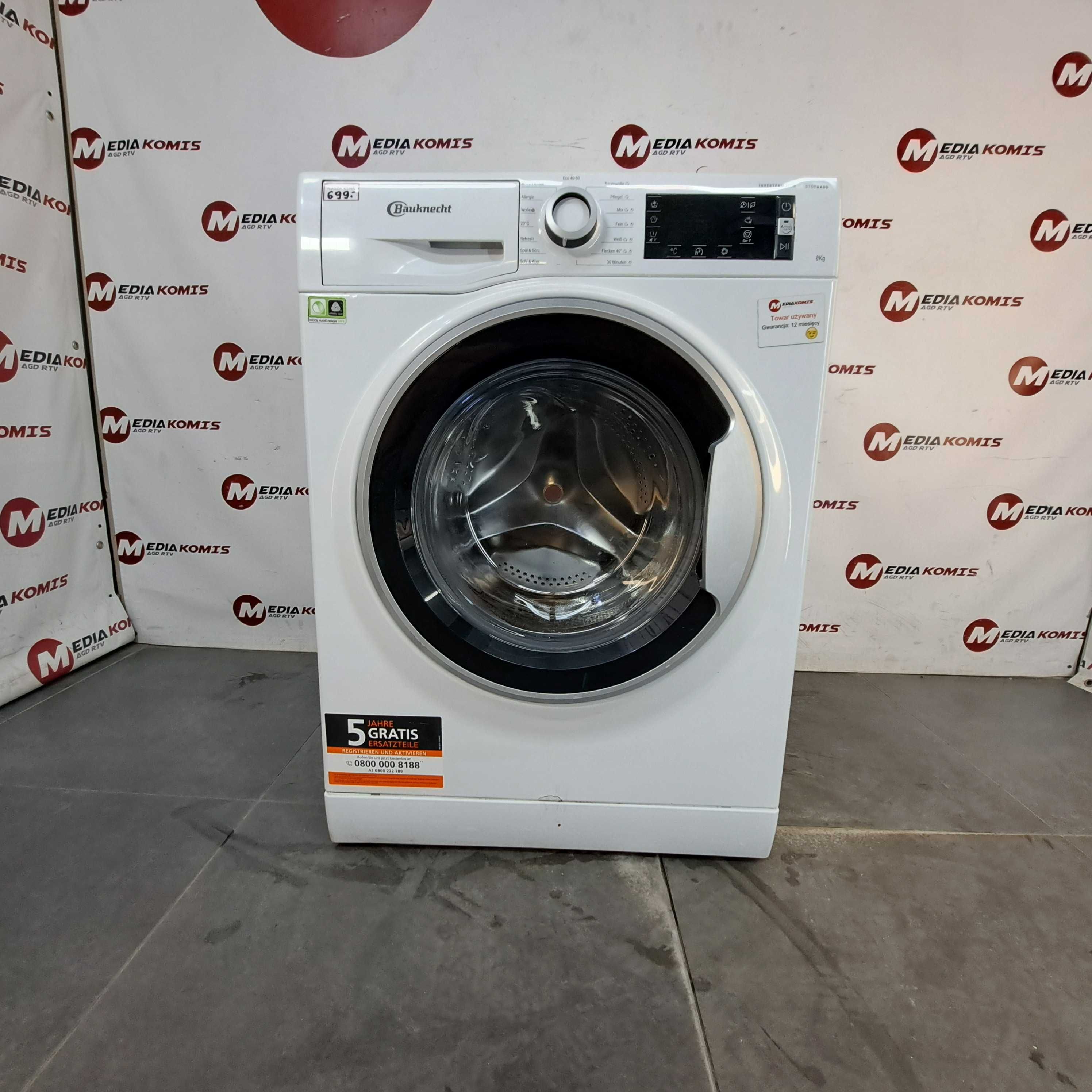 Pralka Bauknecht WM CLASS 823 PS [12m-cy gwar]B/8kg/1400obr/58cm gł