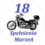 Opłatek na tort Urodziny 18 30 40 Motor Harley Yamaha Wsk