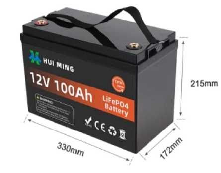 Акумулятор LiFePO4 12V/100AH, 100A (1280W*h)
