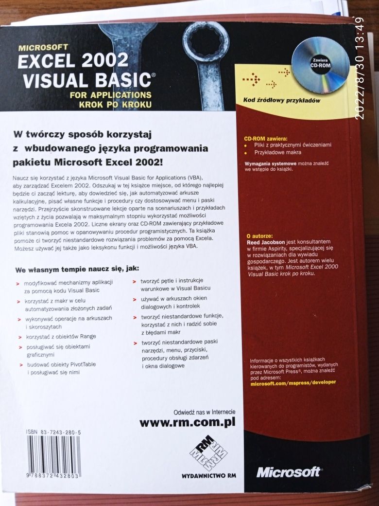 Excel visuall Basic książka + płyta CD