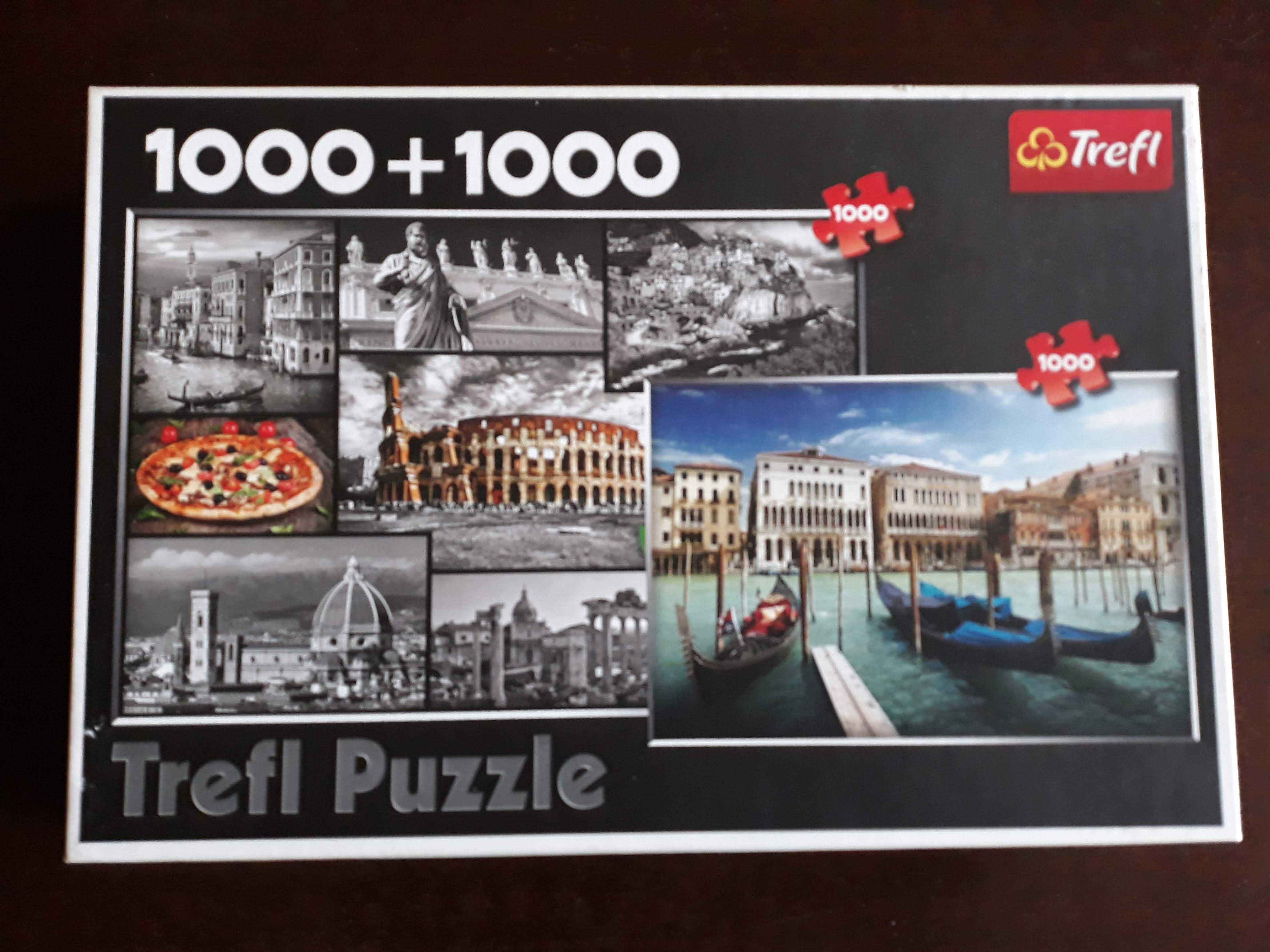 Puzzle Trefl 1000 + 1000 (2w1) kompletne.