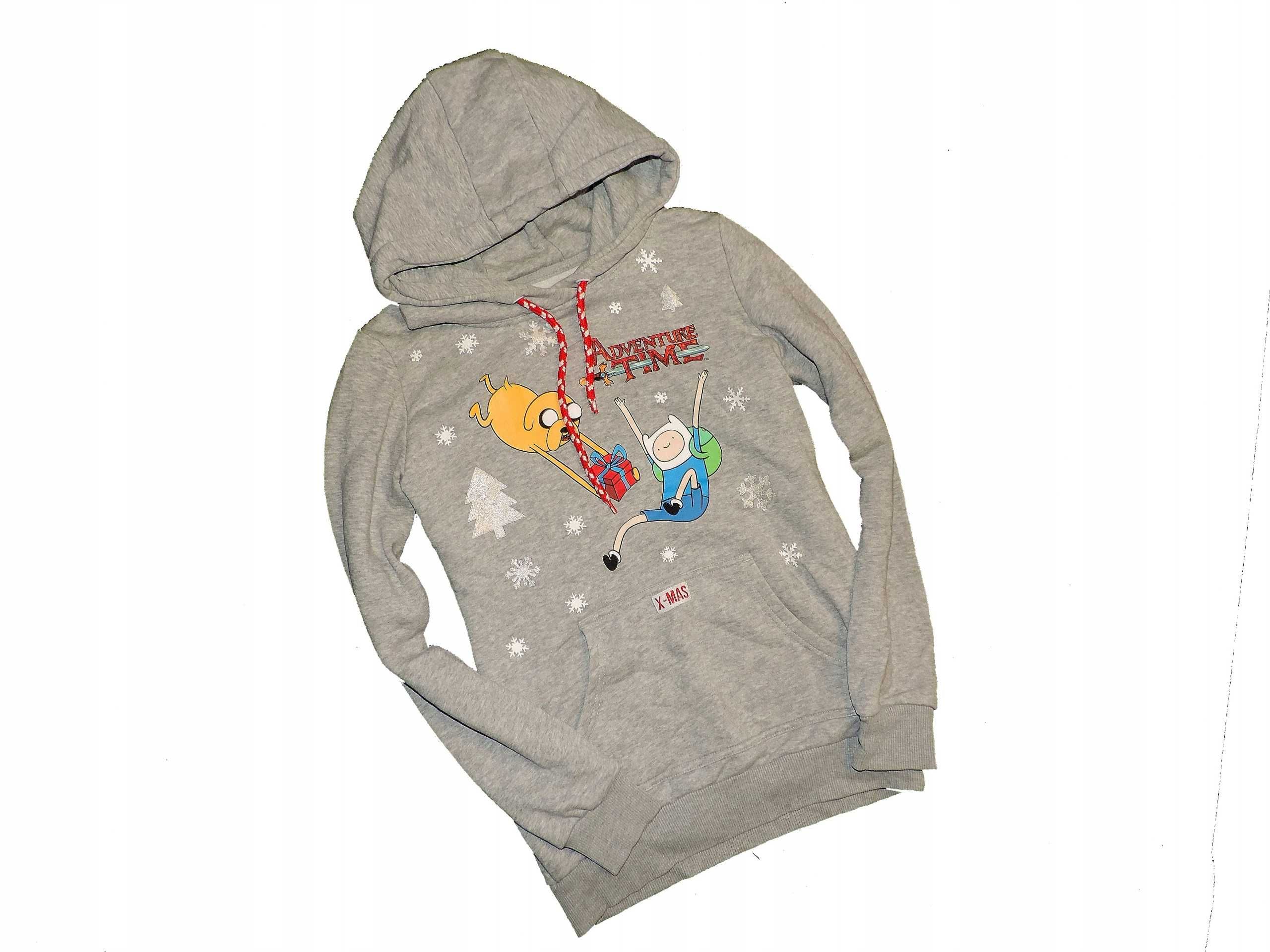 Cropp Adventure Time świąteczna bluza z kapturem S 36 BDB