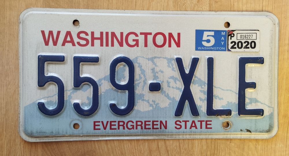 Tablica rejestracyjna USA Washington oryginał