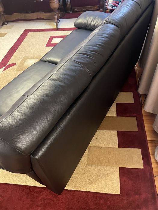 Чорний Шкіряний Диван з натуральної шкіри з Данії