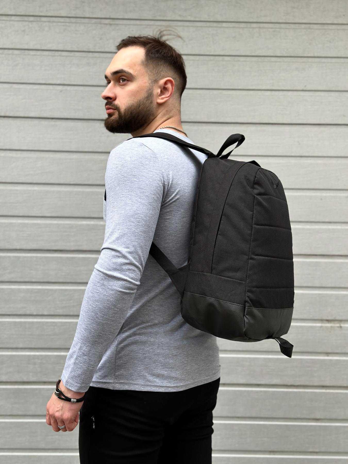 Рюкзак матрац чёрный, городской рюкзак Найк, с лого Nike портфель