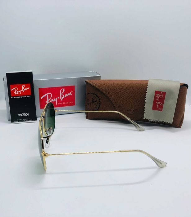 Солнцезащитные очки Ray Ban Aviator Large Metal 3025 Green 58мм стекло