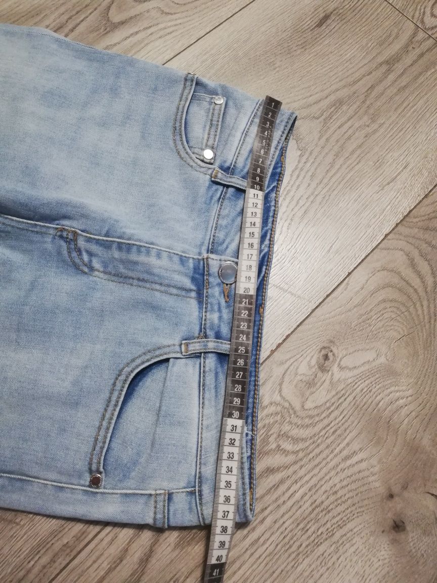 R. M donna błękitne spodnie rurki jeansy damskie