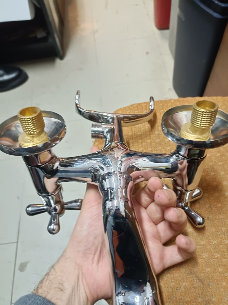 Bateria Ścienna Wannowa Obrotowa Styl Retro