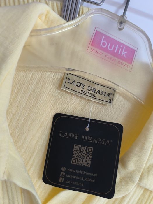 Nowy, muślinowy komplet polskiej marki Lady Drama – rozmiar 2 (M/L)