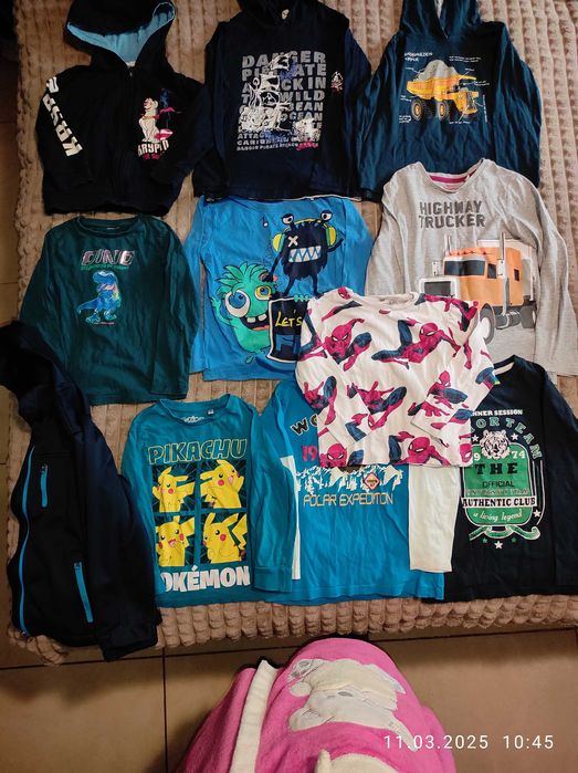 zestaw koszulek z długim rękawem dla chłopców r.110-128