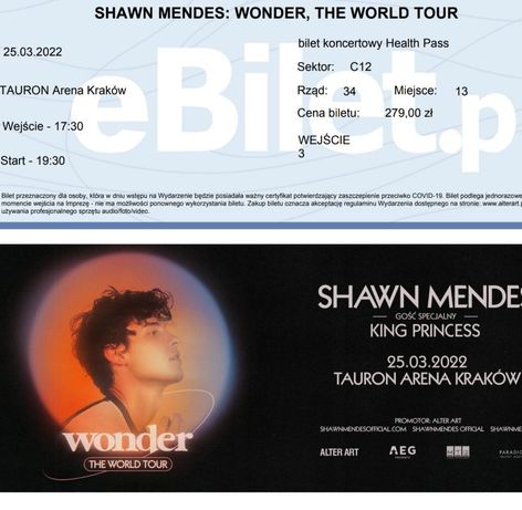 Bilety na koncert Shawn Mendes w Krakowie 2022
