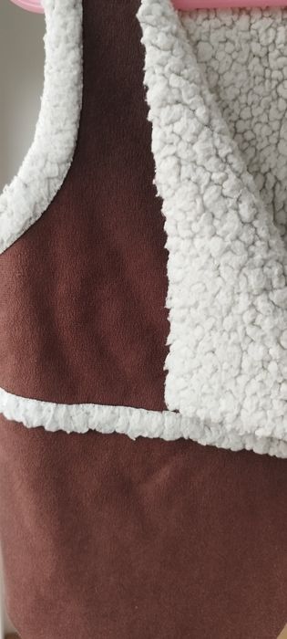 Kamizelka na zimę "zamsz baranek" 146 na 152