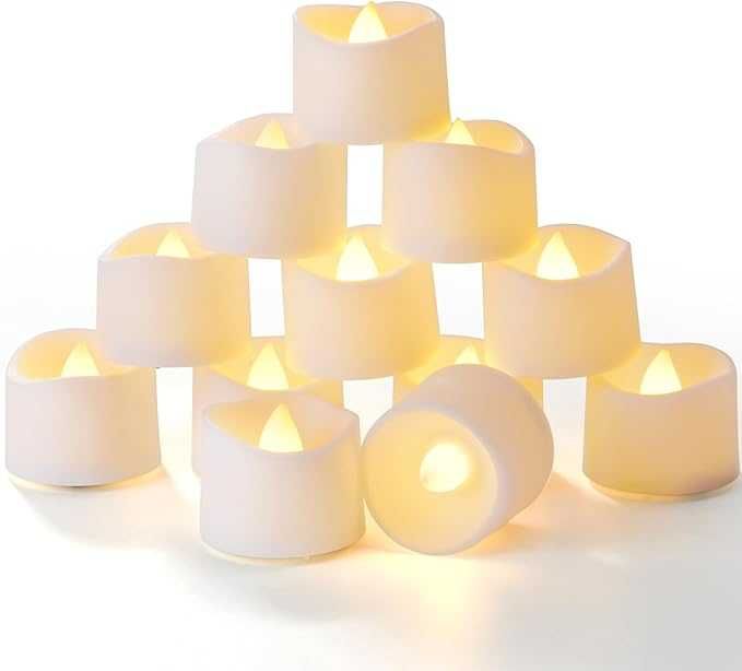 Homemory Elektryczne świeczki  tealight z 24 diodami LED, z timerem301