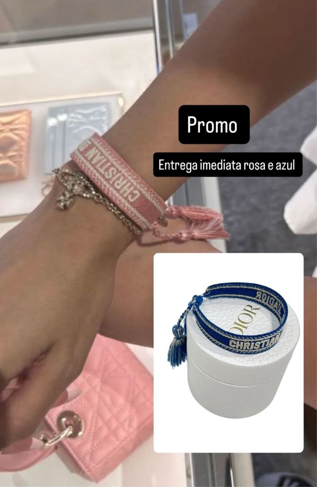Pulseira de tecido dior