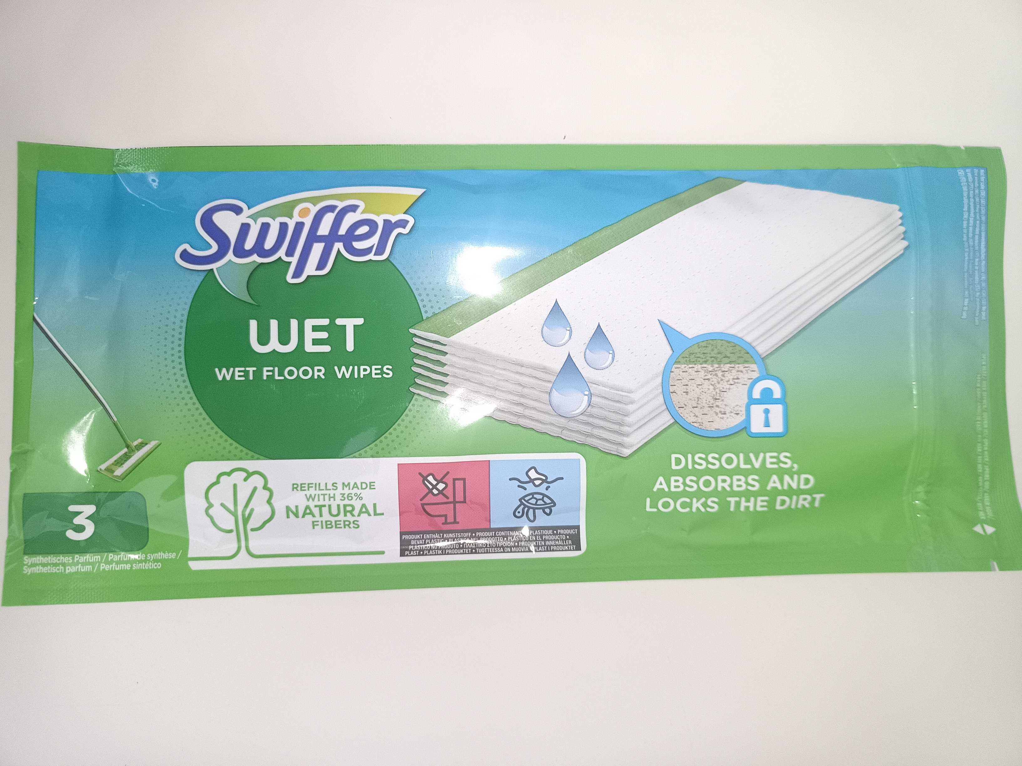 Mop Swiffer Zestaw startowy, 1 mop, 6 suchych i 3 mokre chusteczki