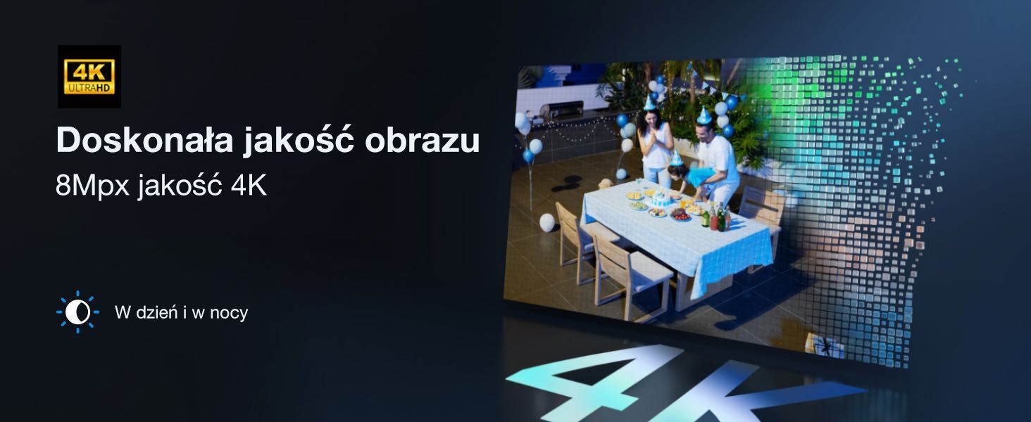 Kamera bezprzewodowa WIFI z własnym zasilaniem i śledzeniem obrotowa