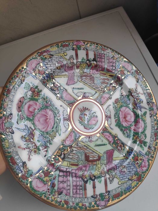 Prato chinês antigo 26,5cm diâmetro