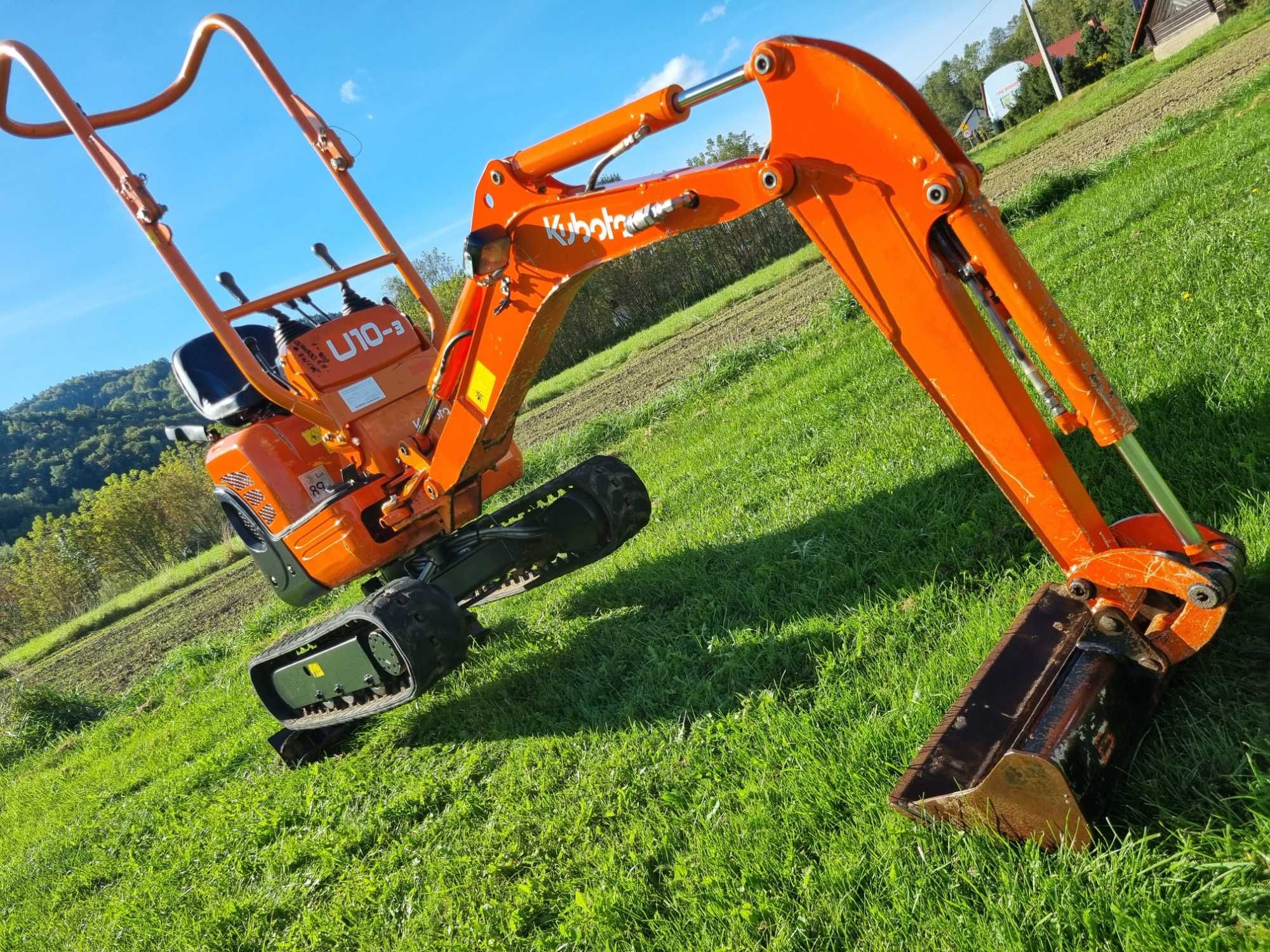 Kubota U10-3 Minikoparka 2015r jak Nowa zNorwegii 890Mt Okazja 1050 Kg