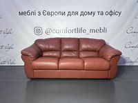 Коричневий шкіряний диван трійка/шкіряні дивани/меблі/крісла з Європи