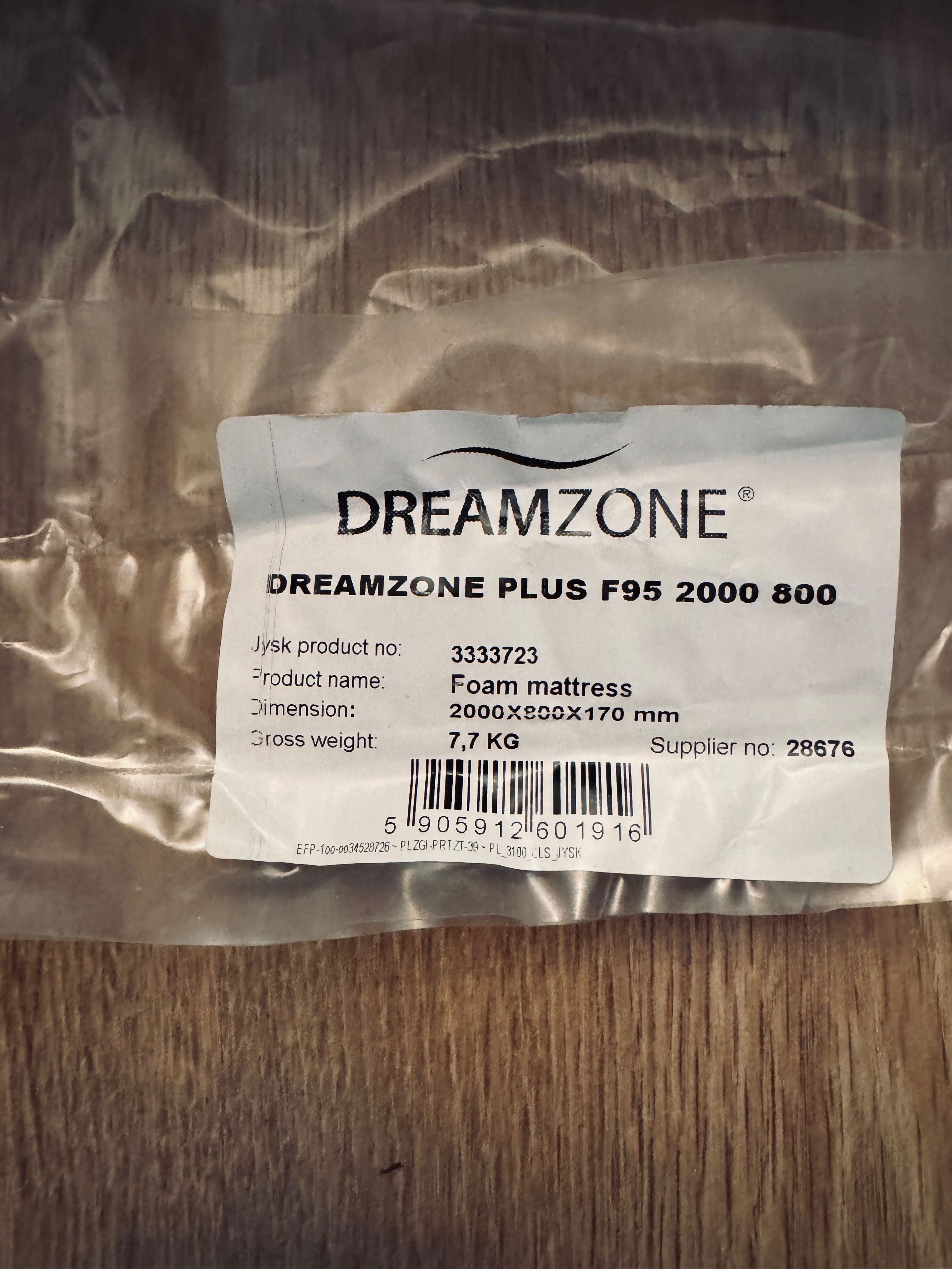Materac Jysk 80X200 Plus F95 Dreamzone - Kupiony w styczniu 2025