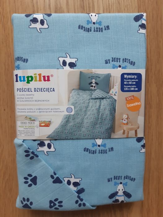 Pościel dziecięca Lupilu Lidl 135x100 NOWA pieski