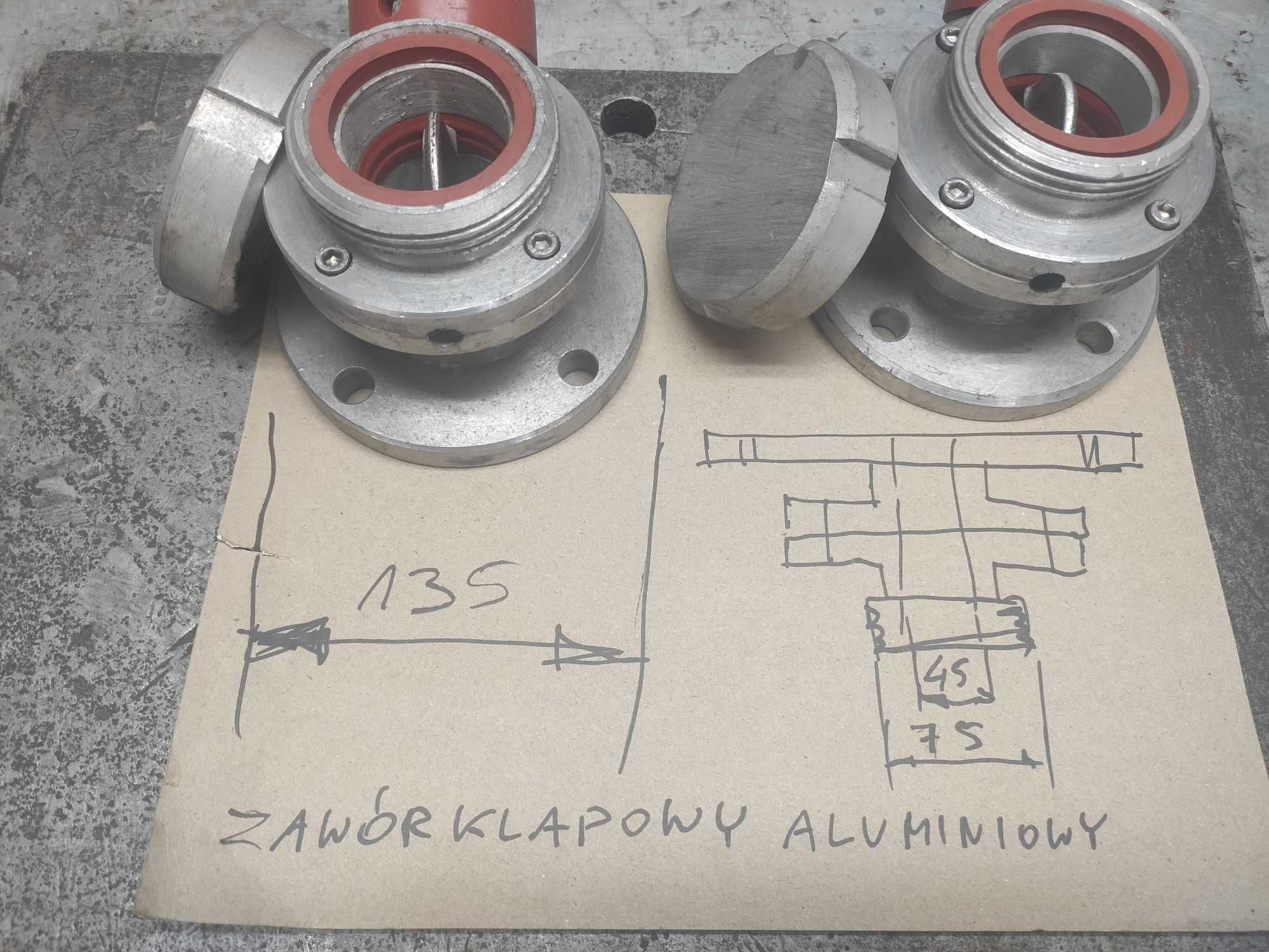 Zawór klapowy aluminiowy + dodatkowa uszczelka Zawory