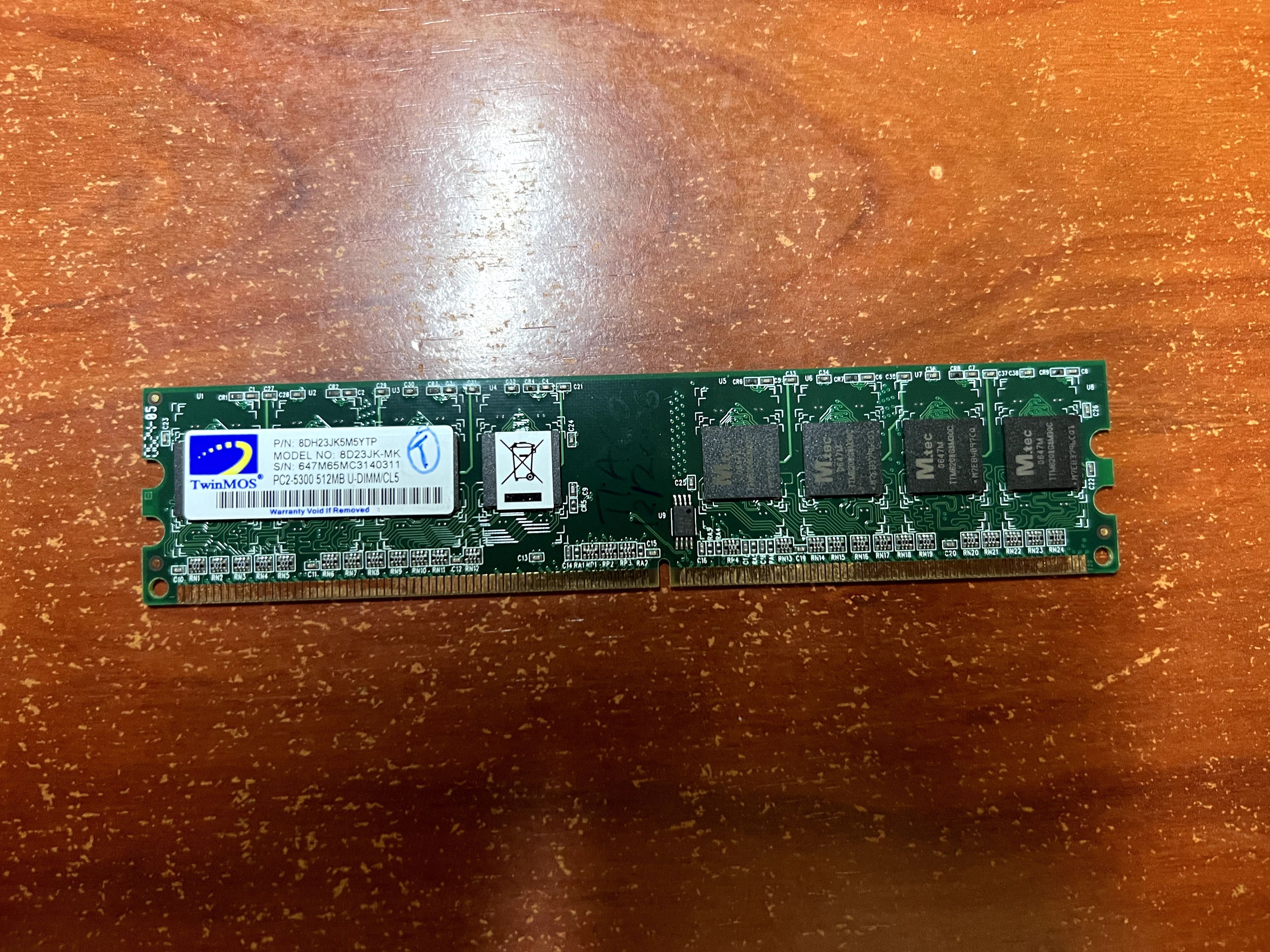 RAM DDR2 512MB TwinMOS 8D23JK-MK 667MHz