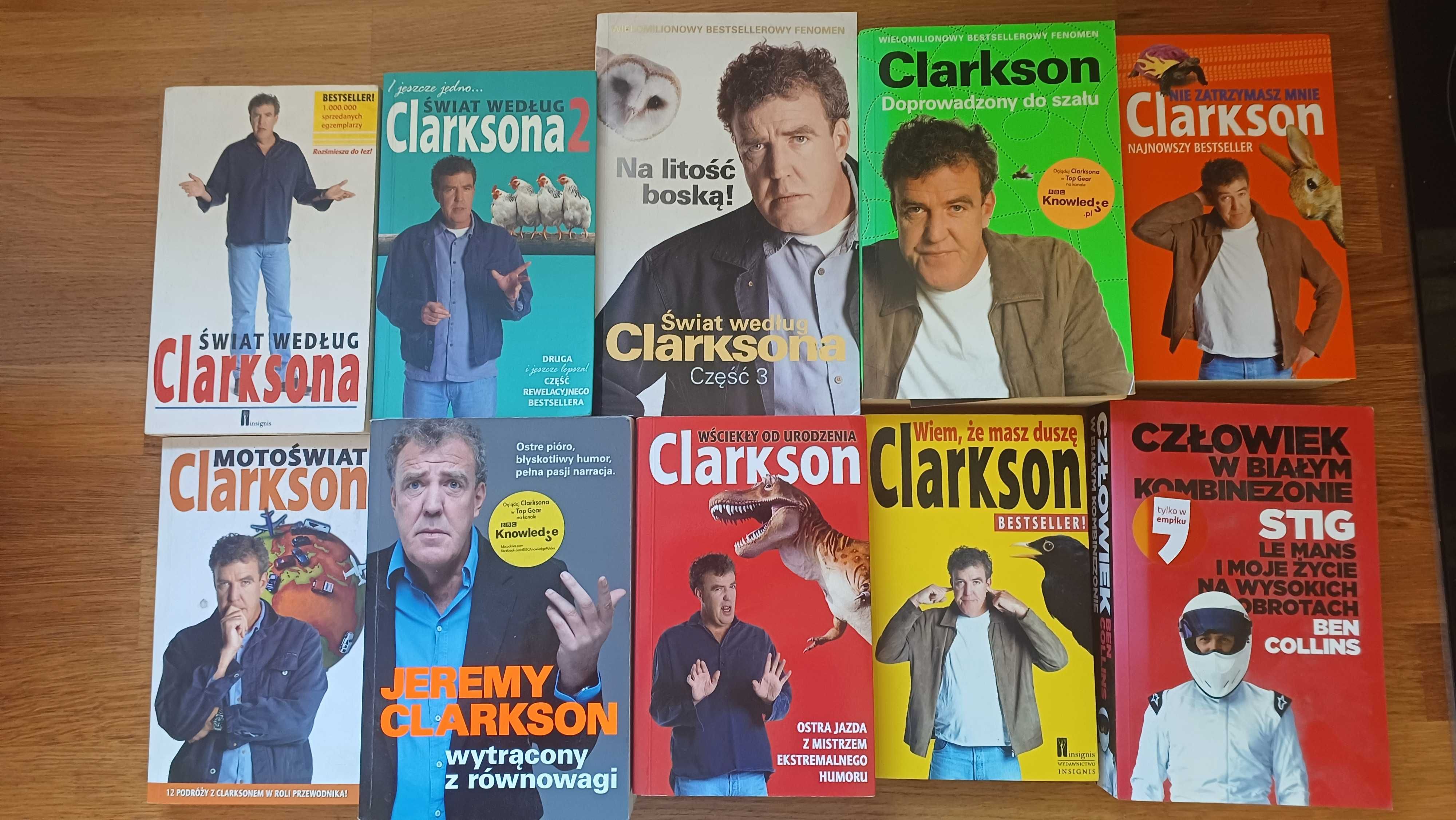 Komplet 10 książek Jeremy Clarkson Świat wg Clarksona STIG TOP GEAR