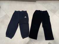 Spodnie sztruksowe i dresowe Adidas r. 92