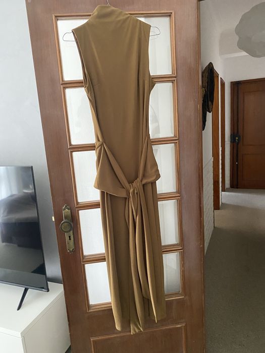 Vestido Midi com Nó zara