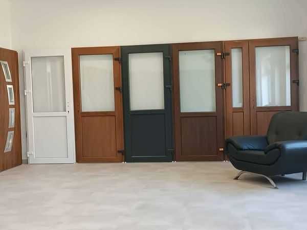 Drzwi PCV sklepowe 90 x 200 antracyt złoty dąb orzech W 3 DNI!!
