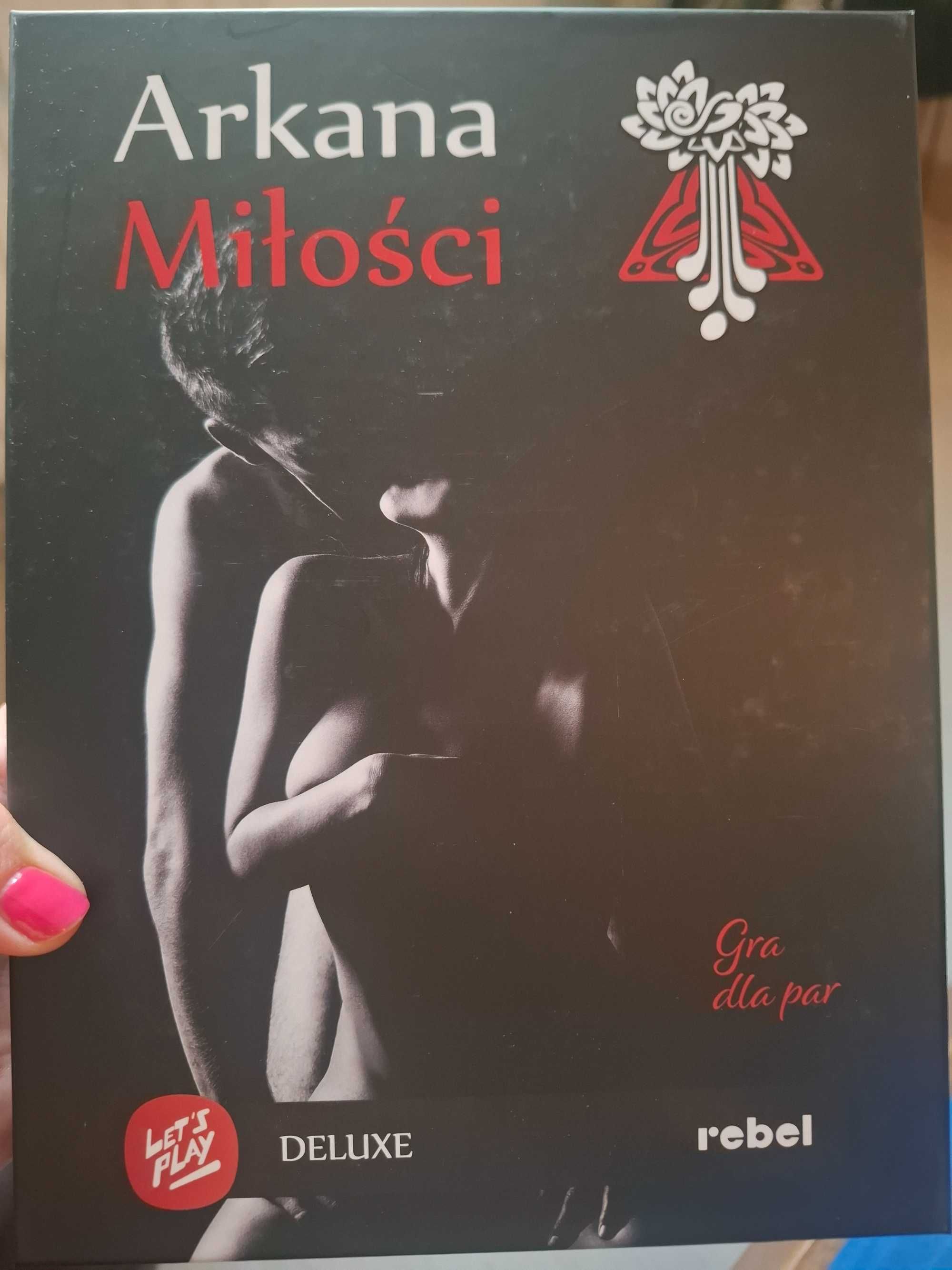 Gra erotyczna Arkana Miłości DELUXE z opaską na oczy i kajdankami