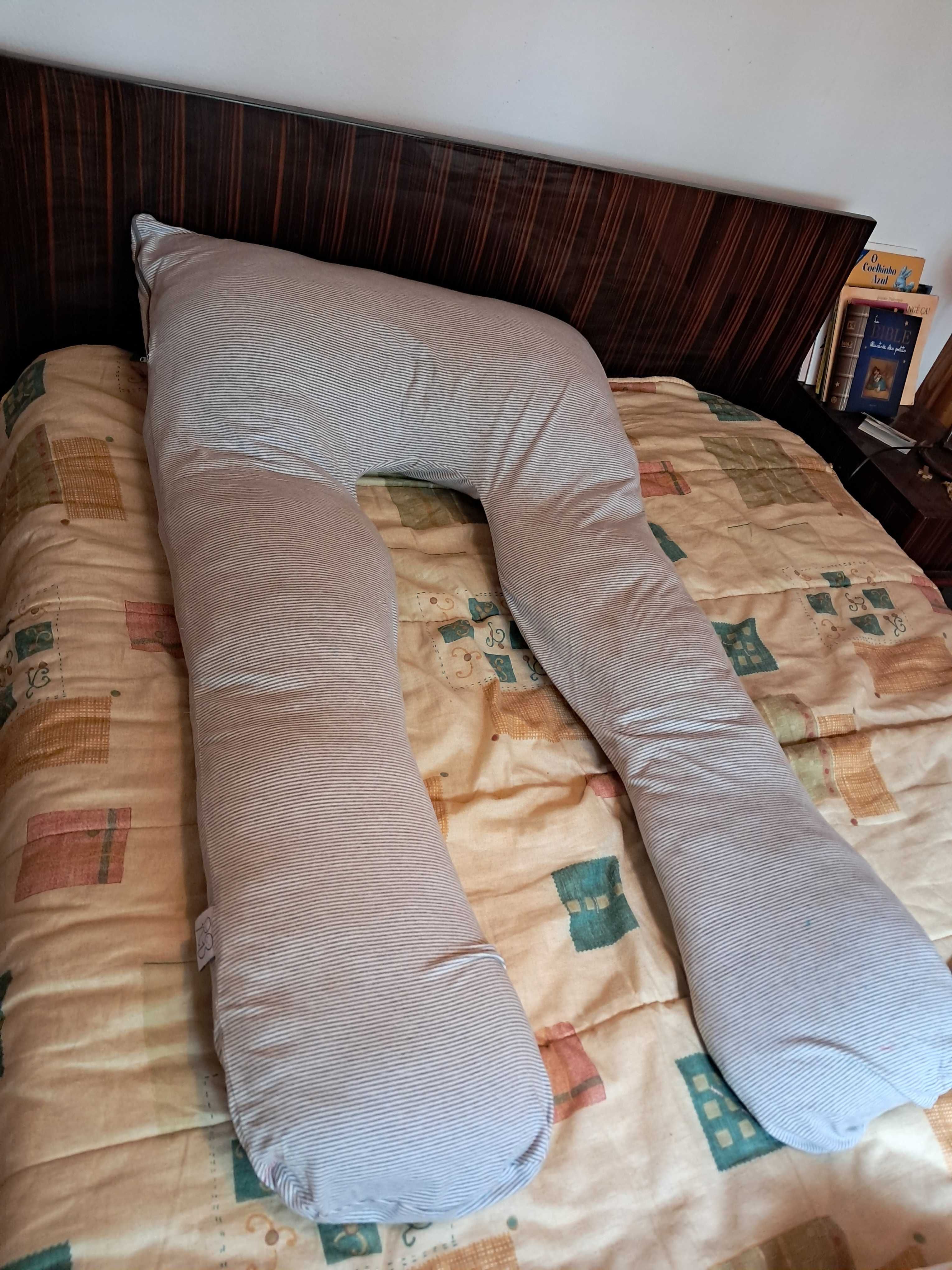 Almofada de grávida para dormir e amamentação *Algodão Orgânico*