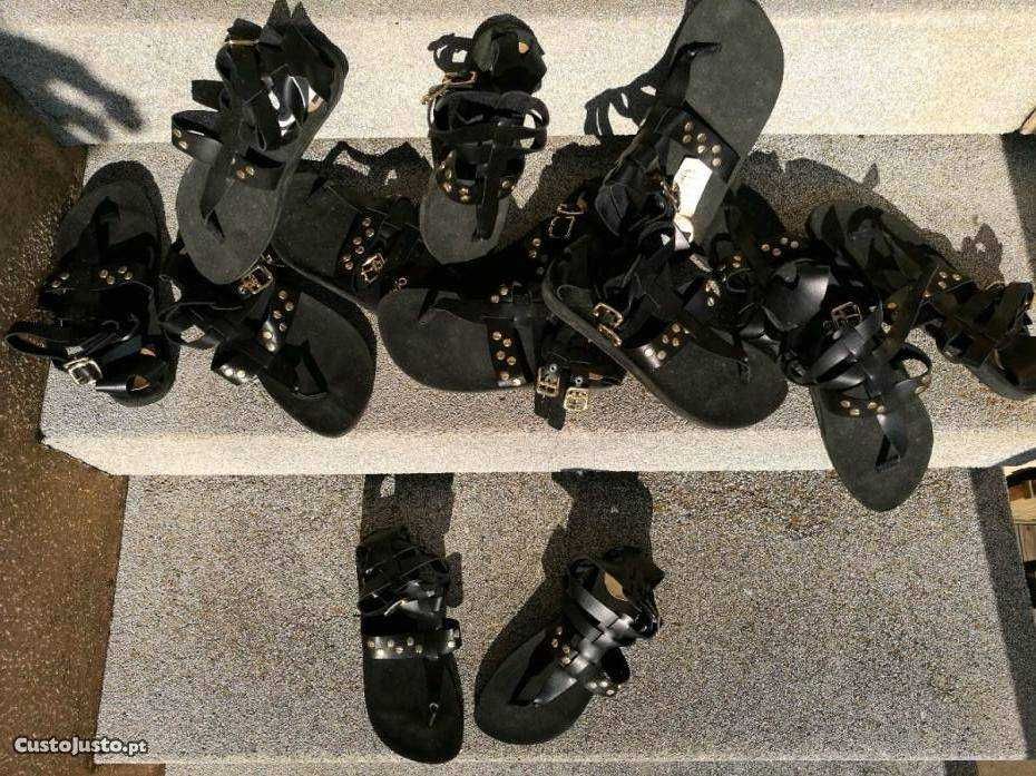 Sandálias romano nómada em pele novas vários números Made in Brasil