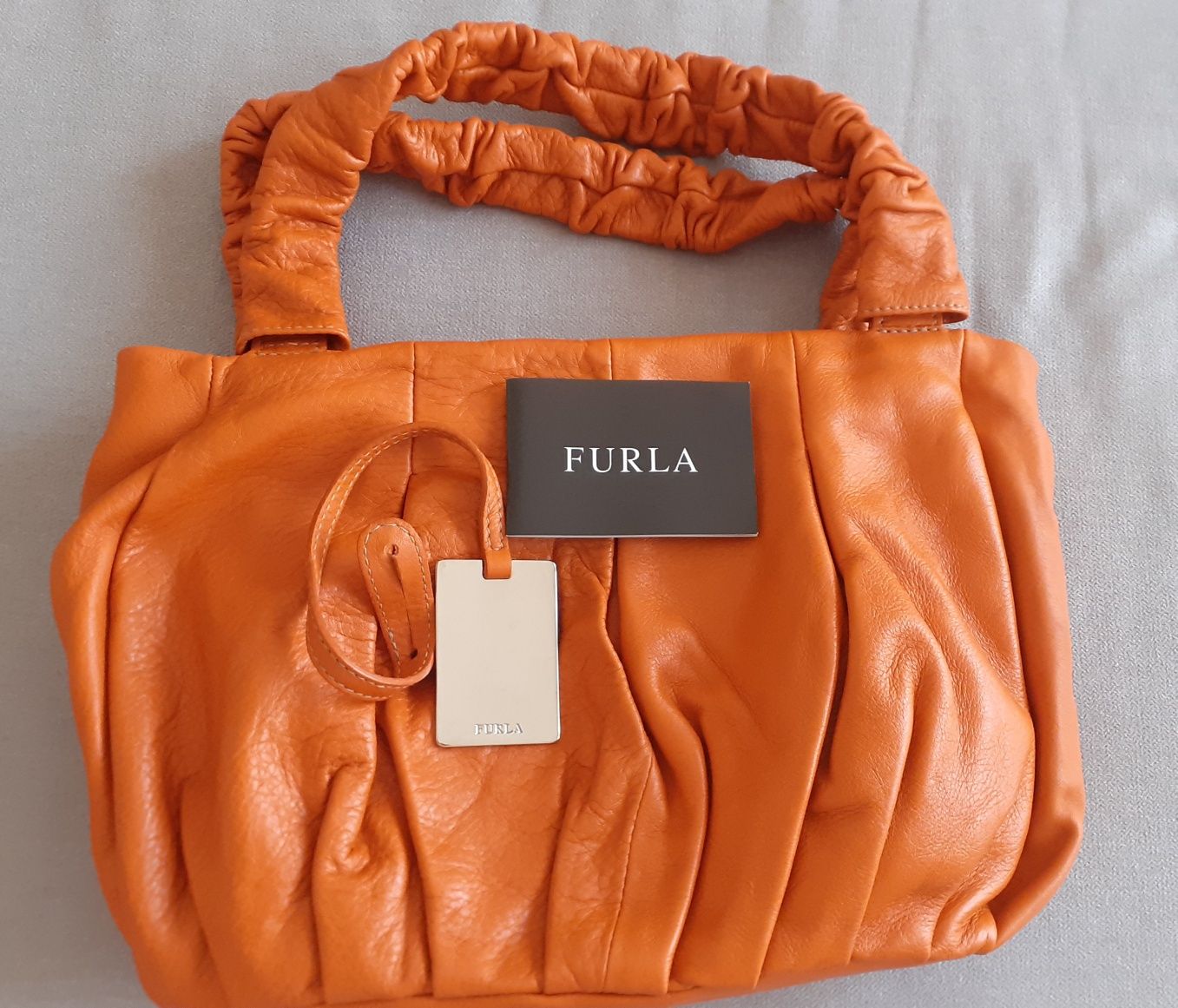 Mala Furla original como nova cor laranja