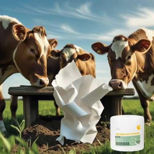 Włókninowy ręcznik do wymion, niepylący, 60 g/m2, 1800 g, 26 x 25 cm