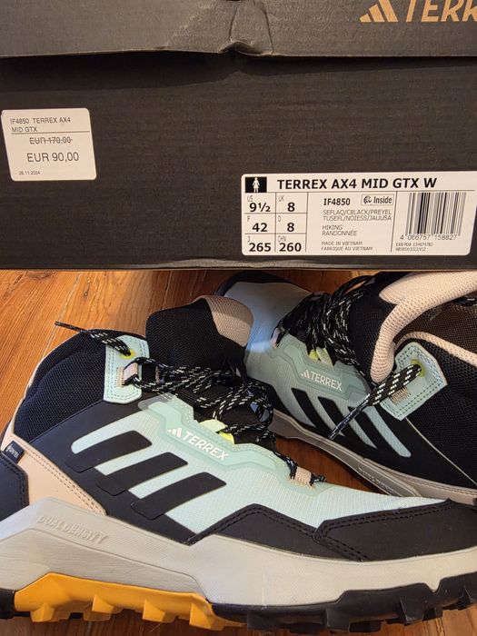 Adidas Terrex AX4 Mid GORE-TEX Botas chuva impermeáveis 42